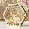 Lanternes de Noël en bois découpées au laser – Fabrication artisanale locale – Image 9