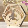 Lanternes de Noël en bois découpées au laser – Fabrication artisanale locale – Image 6